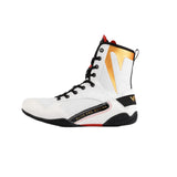 VENUM ELITE BOXING SHOES ICE /GOLD LEFT SIDE