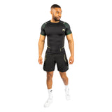 VENUM FUSION 2.0 RASHGUARDS SHORT SLEEVES BLACK YELLOW FRONT SIDE