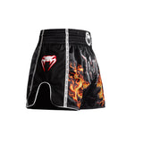 VENUM GLADIATOR 5.0 MUAY THAI SHORTS BLACK NEO ORANGE RIGHT SIDE