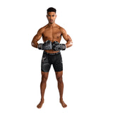 VENUM GLADIATOR 5.0 VALE TUDO SHORTS BLACK SILVER FRONT SIDE