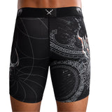 VENUM GLADIATOR 5.0 VALE TUDO SHORTS BLACK SILVER BACK SIDE
