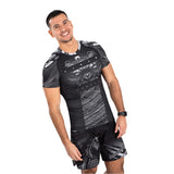 VENUM GORILLA JUNGLE RASHGUARDS SHORT SLEEVES BLACK WHITE FRONT SIDE