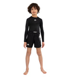 VENUM LIGHT KIDS FIGHTSHORTS BLACK FRONT SIDE