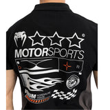 VENUM MOTORSPORT POLOS COTTON DEEP BLACK BACK SIDE