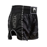 VENUM RAPID MUAY THAI SHORTS BLACK STORM GREY FRONT SIDE