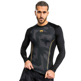 VENUM RAZOR RASHGUARD LONG SLEEVES BLACK GOLD FRONT SIDE