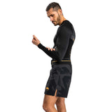 VENUM RAZOR RASHGUARD LONG SLEEVES BLACK GOLD LEFT SIDE