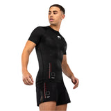 VENUM TACTICAL XT RASHGUARDS SHORT SLEEVES BLACK FIRE RED RIGHT SIDE