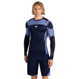 VENUM TEMPEST RASHGUARDS LONG SLEEVES NAVY BLUE FRONT SIDE