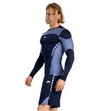 VENUM TEMPEST RASHGUARDS LONG SLEEVES NAVY BLUE LEFT SIDE