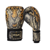VENUM TIGER BOXING GLOVES BLACK NEO ORANGE LEFT SIDE