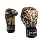 VENUM TIGER KIDS BOXING GLOVES BLACK NEO ORANGE BACK SIDE