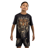 VENUM TIGER KIDS DRY TECH BLACK NEO ORANGE FRONT SIDE