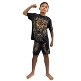VENUM TIGER KIDS DRY TECH BLACK NEO ORANGE LEFT SIDE