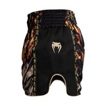 VENUM TIGER MUAY THAI SHORTS BLACK NEO ORANGE LEFT SIDE