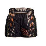 VENUM TIGER MUAY THAI SHORTS BLACK NEO ORANGE BACK SIDE