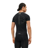 VENUM TRAINING CAMP 4.0 RASHGUARDS SHORT SLEEVES BLACK NEON GREEN BACK SIDE