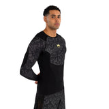 VENUM UNMATCHED TOPURIA EDITION RASHGUARD LONG SLEEVES BLACK GOLD RIGHT SIDE