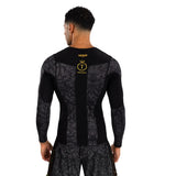 VENUM UNMATCHED TOPURIA EDITION RASHGUARD LONG SLEEVES BLACK GOLD BACK SIDE