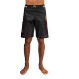 VENUM X TEKKEN MARSHALL FIGHTSHORTS BLACK GOLD RED FRONT SIDE