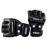 YOKKAO GROUND MMA PRO GLOVES BLACK FRONT SIDE