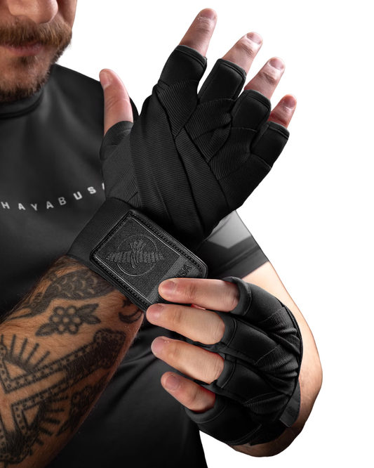 AYABUSA Knuckle Guard Handwraps – Black | Gel-Foam Knuckle Prote