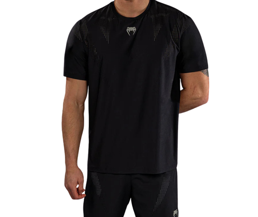 Venum Lazer Dry‑Tech T‑Shirt – Black/Grey | Lightweight Training Tee