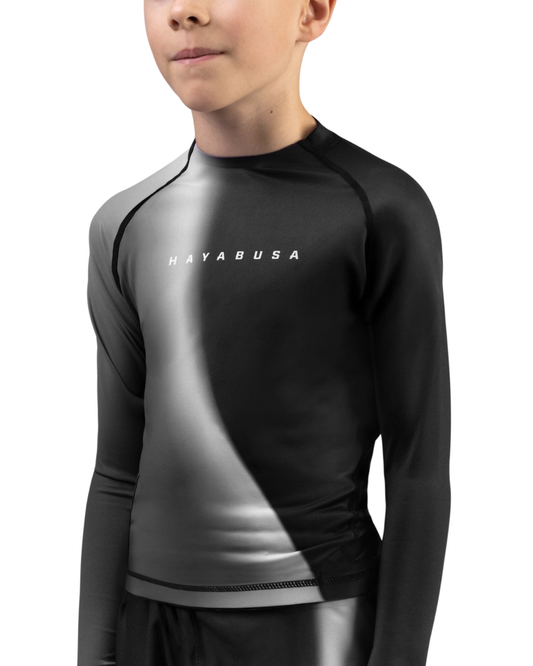HAYABUSA Youth Longsleeve Rashguard – Black | Kids Compression T