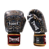 FBGVL3-63 FANCY BOXING GLOVES BLACK FRONT SIDE