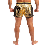 GIANT FOIL MUAY THAI SHORTS GOLD BLACK BACK SIDE
