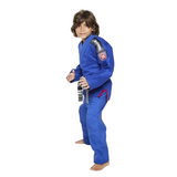 KIDS ULTRALIGHT KIMONO BLUE LEFT SIDE
