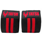 KNEE WRAPS BLACK RED LEFT SIDE
