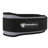 NYLON WEIGHTLIFTING BELT GRAY FRONT SIDE