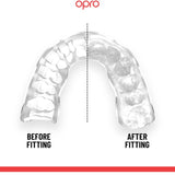 OPRO INSTANT CUSTOM FIT UFC STRIKE BLACK WHITE SILVER BACK SIDE