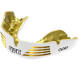OPRO INSTANT CUSTOM FIT UFC STRIKE WHITE GOLD FRONT SIDE
