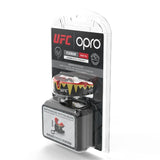 OPRO SELF FIT UFC PLATINUM BLACK GOLD RED LEFT SIDE