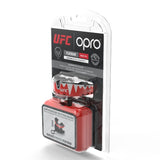 OPRO SELF FIT UFC PLATINUM RED SILVER BLACK LEFT SIDE