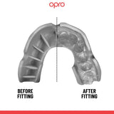 OPRO SELF FIT UFC SILVER WHITE LEFT SIDE