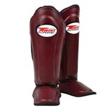 SGL10 SHIN PROTECTION MAROON FRONT SIDE