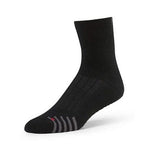 SPORT CREW SOCKS BLACK FRONT SIDE