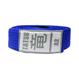 TATSU BJJ BELT ADULT ACADEMY BLUE FRONT SIDE
