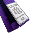 TATSU BJJ BELT ADULT ACADEMY PURPLE LEFT SIDE