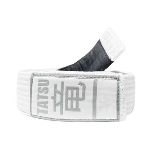 TATSU BJJ BELT ADULT ACADEMY WHITE FRONT SIDE