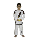 TATSU ULTIMATE LIGHT BJJ GI KID WHITE FRONT SIDE
