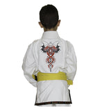TATSU ULTIMATE LIGHT BJJ GI KID WHITE BACK SIDE