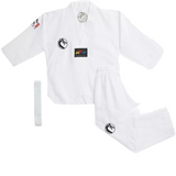 TATSU ULTRA LIGHT TAEKWANDO UNIFORM WHITE LEFT SIDE