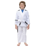 ULTRA LIGHT KIDS JIU-JITSU GI WHITE FRONT SIDE