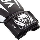 VENUM ELITE BOXING GLOVES BLACK WHITE RIGHT SIDE