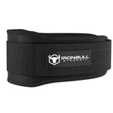 WEIGHTLIFTING BELT NYLON BLACK FRONT SIDE