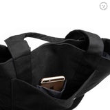 ZOEY TOTE BAG ORGANIC OBSIDIAN LEFT SIDE